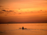 Buy Lone Fisherman at Sunset, Panglao Island, Bohol, Philippines, Central Visayas at AllPosters.com
