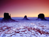 Buy Looking Over Valley from Visitors Centre Area at Sunrise in Winter, Monument Valley, USA at AllPosters.com
