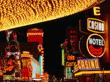 Fremont Street Lights at Night, Las Vegas, Nevada, USA
