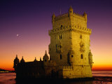 Buy Tower of Belem at Sunset, Lisbon, Portugal at AllPosters.com
