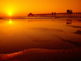 Buy Oceanside Pier at Sunset, North County, San Diego, United States of America at AllPosters.com