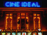 Buy Facade of the Historic Building of the Cine Ideal, at Night, Madrid, Spain at AllPosters.com