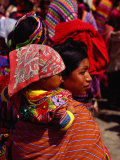 Buy Mother and Baby in Crowd, Zunil, Guatemala at AllPosters.com