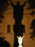 Buy Statue of Christ with Shadow on St. Louis Cathedral, New Orleans, Louisiana, USA at AllPosters.com
