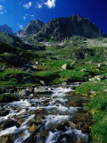 Alpine Stream and Mountain Scenery Near Furka Pass., Uri, Switzerland