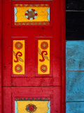 Buy Detail of Traditional Carved Door in Santa Eulalla, Guatemala at AllPosters.com