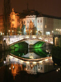 Triple Bridge, Central Pharmacy, Ljubljana, Slovenia