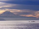 Mt. Rainier from a Ferry on the Seattle to Bainbridge Island Run, Seattle, Washington, USA