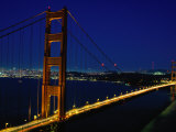 Buy Golden Gate Bridge at Night, San Francisco, California, USA at AllPosters.com