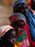 Three Girls in Sunday School Class, Nairobi, Kenya