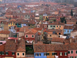 Buy Burano Rooftops from the Belltower, Venice, Burano, Veneto, Italy at AllPosters.com