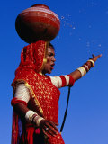 Buy Performer Dancing with Water Pot at Holi Festivities, Jaipur, India at AllPosters.com