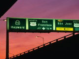 Buy Freeway Sign in Mateo County, San Francisco, California, USA at AllPosters.com