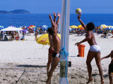 Buy Game of Beach Volleyball, Ipanema Beach, Rio De Janeiro, Brazil at AllPosters.com