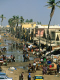People Going About Their Business in Street, St. Louis, Senegal