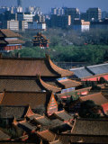 Forbidden City and Modern Buildings in Distance, Beijing, China