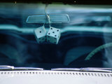 Buy Ornamental Dice Hanging from the Rear Vision Mirror of a Classic Car on Route 66, Arizona, USA at AllPosters.com