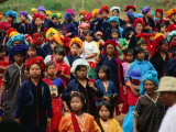 Buy Crowd of Women and Children at Shin Pyu Festival, Heho, Shan State, Myanmar (Burma) at AllPosters.com