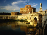 Buy Castel Sant' Angelo Bridge Over Tiber River, Rome, Italy at AllPosters.com