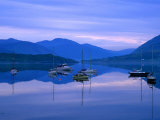 Moored Yachts on Loch Broom, Ullapool, Scotland