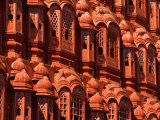 Buy Facade of Carved Stone Windows on Hawa Mahal, Palace of the Winds, Jaipur, Rajasthan, India at AllPosters.com