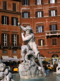 Buy Sculpture of the Sea God Spearing an Octopus at the Centre of the Fountain of Neptune, Rome, Italy at AllPosters.com