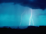 Lightning Over Great Basin Desert, Four Corners Monument Navajo Tribal Park, Utah, USA