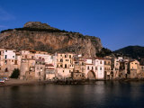 Buy Rocky Crag Known as La Rocca (The Rocky) Rises Behind Town, Cefalu, Sicily, Italy at AllPosters.com