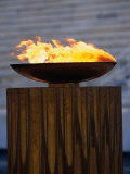 The Olympic Flame Burns in the Reconstructed Roman Stadium, Athens, Attica, Greece