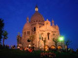 Buy People Sitting on Lawns of Basilique Du Sacre Coeur (Sacred Heart Basilica), Paris, France at AllPosters.com