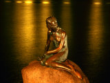 Buy The Little Mermaid at Night, Copenhagen, Denmark at AllPosters.com