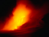 Buy Molten Lava Meeting Pacific Ocean During Eruption of Kilauea Volcano, Hawaii, USA at AllPosters.com