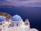 Buy Orthodox Church Perched on Volcanic Rim of Santorini, Oia, Santorini Island, Greece at AllPosters.com