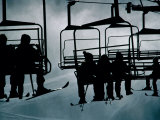 Ski Lifts Silhouetted, Banff, Canada