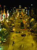 Buy Wenceslas Square at Night in New Town, Blur, Prague, Czech Republic at AllPosters.com
