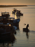 Lobster Boats Moored Near Public Pier in Harbour at Camp Ellis, USA
