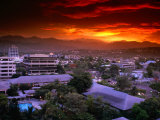 City at Sunset from Blue Mountains, Kingston, Jamaica