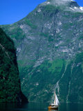Wooden Boat on Geirangerfjord, Geiranger, Norway