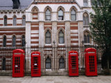 Buy Red Telephone Boxes Outside Building Near the Inns of Court, London, United Kingdom at AllPosters.com