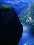 Buy Fjord Ferry and Seven Sisters Waterfall, Geiranger, Norway at AllPosters.com