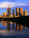 Buy City Skyline Reflected in Yarra River, Melbourne, Australia at AllPosters.com