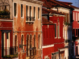 Rustic Building Facades along Canal Grande Di Murano, Venice, Italy