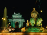 Buy 18th Century Cibeles Fountain at Night, Madrid, Spain at AllPosters.com