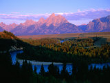 Teton Mountains from Snake River Overlook, Grand Teton National Park, Wyoming, USA