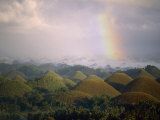 Rainbow Over the Chocolate Hills, Bohol Island, Bohol, Philippines, Central Visayas