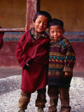 Buy Two Young Tibetan Boys at Drepung Monastery, Lhasa, Tibet at AllPosters.com