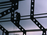 Worker on Construction Site, Canada