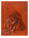 Study for the Folds of a Garment of a Female Figure Silverpoint Drawing