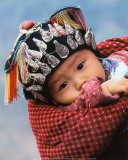 Buy Miao Baby Wearing Traditional Hat at AllPosters.com