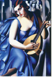 Buy Woman in Blue with Guitar at AllPosters.com